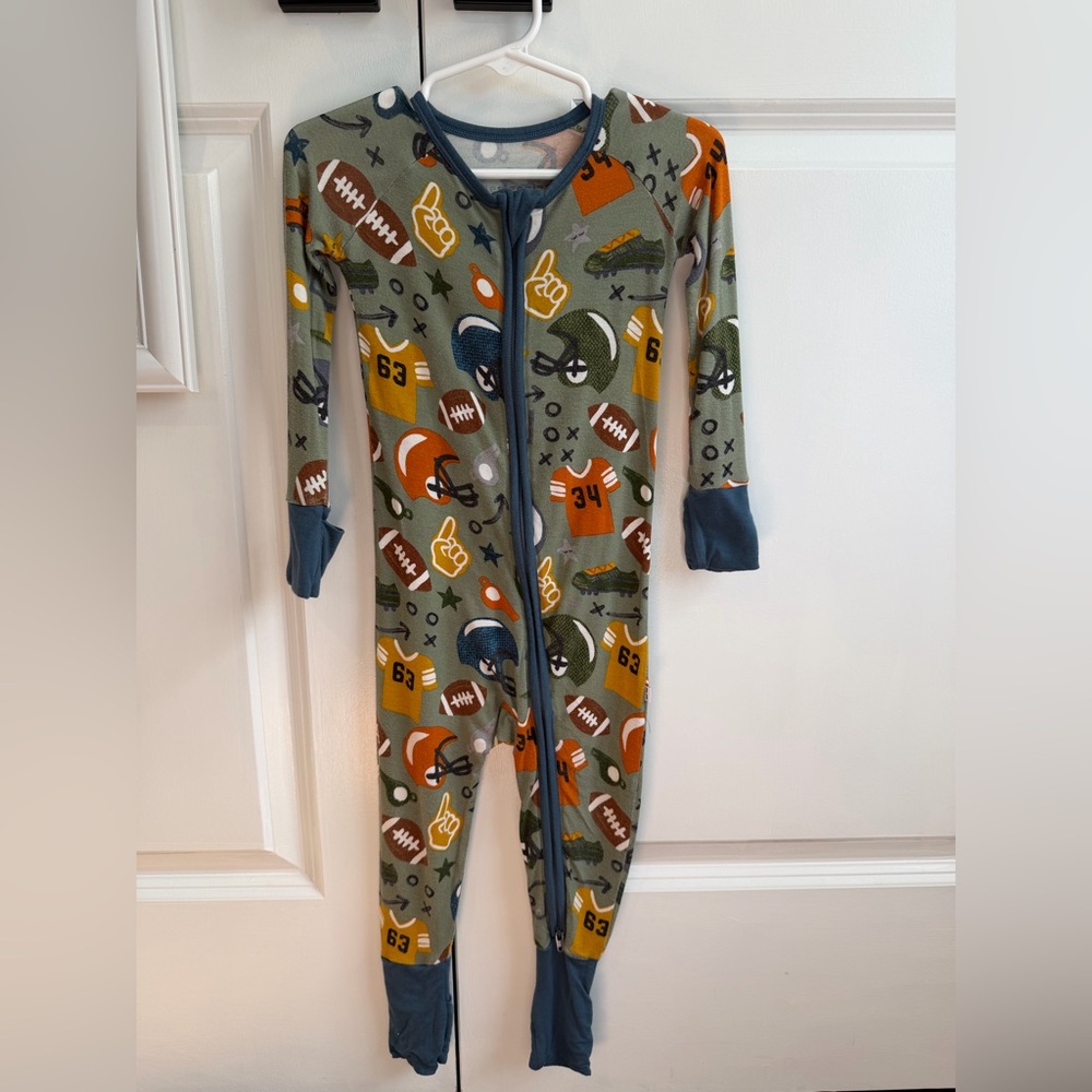 Little Sleepies Touchdown Time Zippy Size 12-18 Months